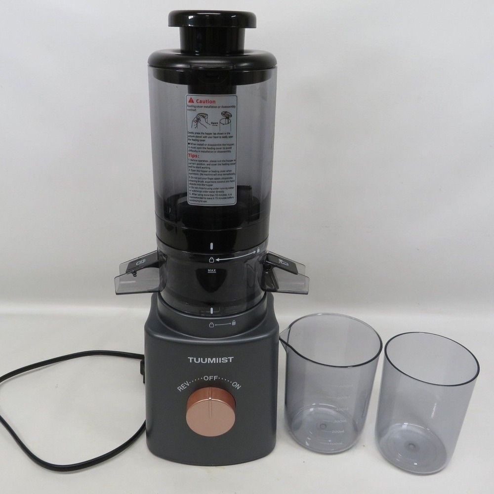 TUUMIIST Slow Juicer Masticating Cold Press Machine Gray TM-180SJ 200W